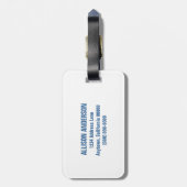 ゼブラ印刷水玉模様ラゲッジタグ ラゲッジタグ (裏面縦)