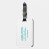 ゼブラ印刷水玉模様ラゲッジタグ ラゲッジタグ (裏面縦)