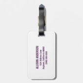 ゼブラ印刷水玉模様ラゲッジタグ ラゲッジタグ (裏面縦)