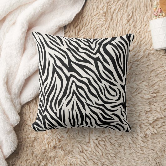 ゼブラ印刷 クッション (ブランケット)
