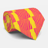ゼブラ印刷（ピンクと黄色） ネクタイ (ロール)