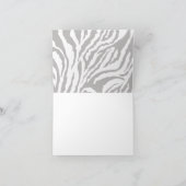 ゼブラ印刷{ピンク}空白のサンキューカード サンキューカード (内部)