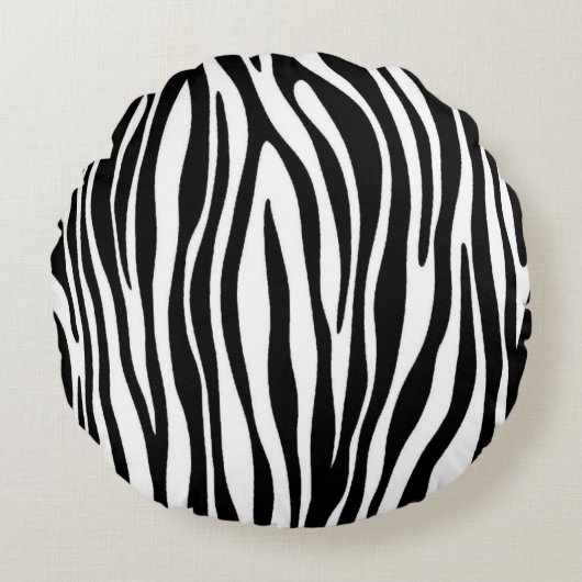 ゼブラ印刷 ラウンドクッション (正面)