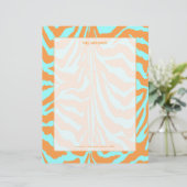 ゼブラ印刷、レトロ色 レターヘッド (スタンド正面)