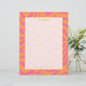 ゼブラ印刷、レトロ色 レターヘッド (スタンド正面)