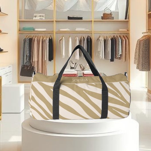 ゼブラ印刷 – 中性 – ダッフルバッグ