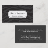 ゼブラ印刷 |濃い灰色 名刺 (正面/裏面)