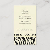 ゼブラ印刷/DIY背景色 名刺 (裏面)