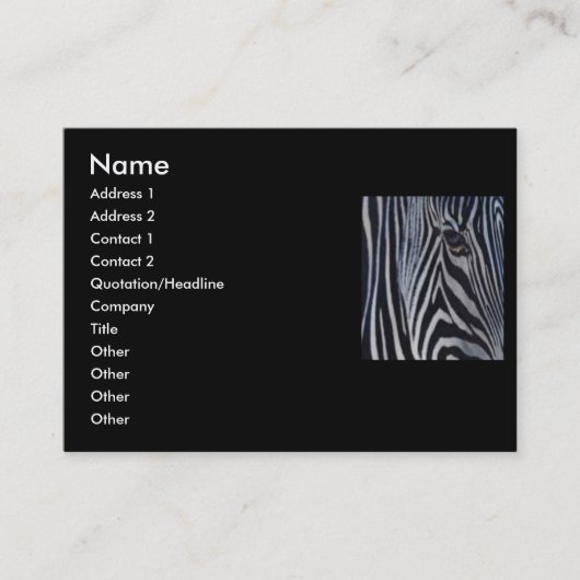 ゼブラ名刺 名刺 (正面)