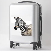 ゼブラ威厳のあるポートレートリアル野生生物アート シール (スーツケース)