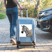 ゼブラ威厳のあるポートレートリアル野生生物アート シール (スーツケースインサイチュ)