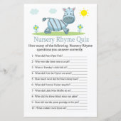 ゼブラ子供部屋ライムクイズ赤ちゃんシャワーゲーム (正面)