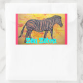 ゼブラ岬 長方形シール (バッグ)