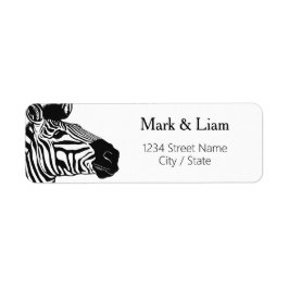 ゼブラ差出人住所ラベル ラベル