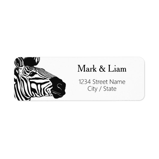 ゼブラ差出人住所ラベル ラベル (正面)