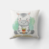 ゼブラ引用文漫画を飲むボバティー クッション (裏面)