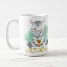 ゼブラ引用文漫画を飲むボバティー コーヒーマグカップ