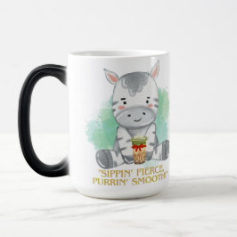 ゼブラ引用文漫画を飲むボバティー モーフィングマグカップ