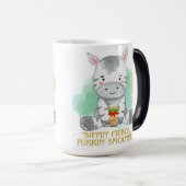 ゼブラ引用文漫画を飲むボバティー モーフィングマグカップ (正面右)