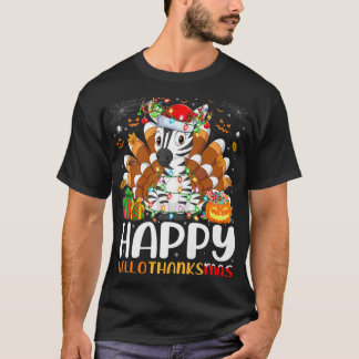 ゼブラ恋人ハロウィーンクリスマスハッピーハロサンクスメゾン Tシャツ