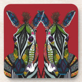 ゼブラ愛の赤 コースター (正面)