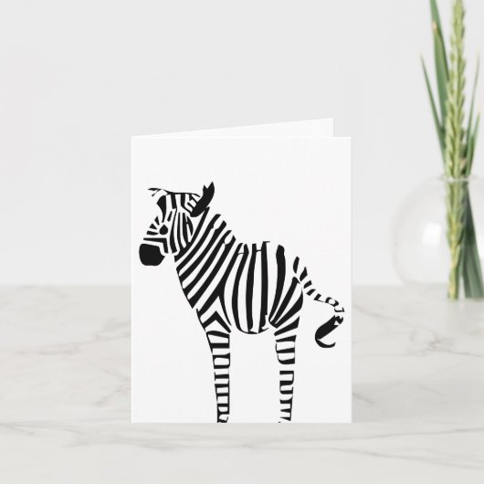 ゼブラ愛好家お礼カードまたはノートカード サンキューカード (正面)