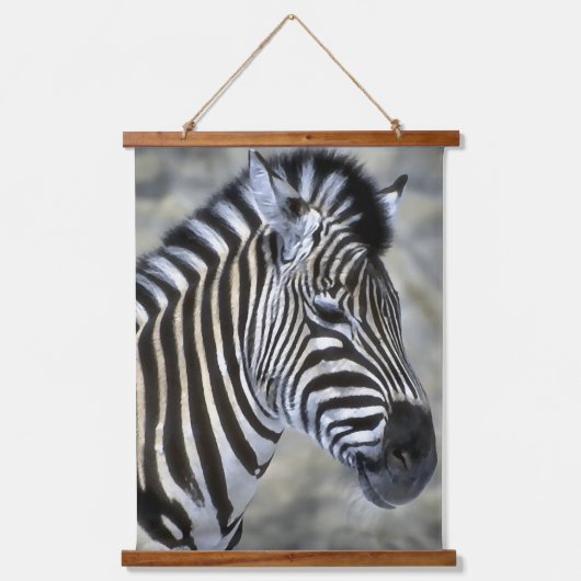 ゼブラ愛好家アートシャワーカーテン 吊り下げ型タペストリー (正面)