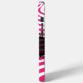 ゼブラ愛好家パターンピンクとブラック Case-Mate iPhoneケース (裏面 / 左)