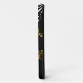 ゼブラ抽象芸術バラレッド白黒金ゴールド Case-Mate iPhoneケース (裏面/左)