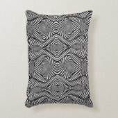 ゼブラ抽象芸術B&Wシェルパブランケット アクセントクッション (正面(垂直))
