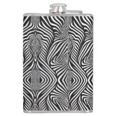 ゼブラ抽象芸術B&Wシェルパブランケット フラスク (裏面)