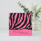 ゼブラ招待状/DIYカラー 招待状 (スタンド正面)