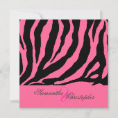 ゼブラ招待状/DIYカラー 招待状 (正面)