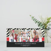 ゼブラ挨拶 | 休日のフォトカード シーズンカード (スタンド正面)