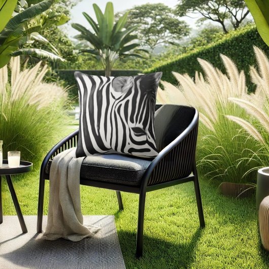 ゼブラ接写アーモダント アウトドアクッション
