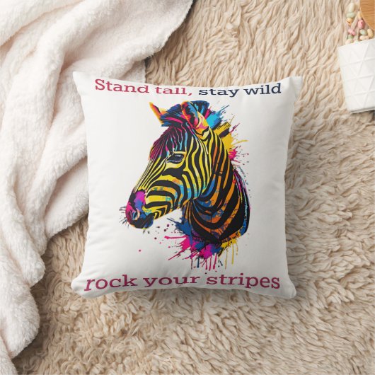 ゼブラ枕 クッション (ブランケット)