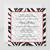 ゼブラ柄と赤いレースの下着シャワー 招待状 (裏面)