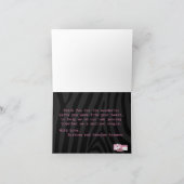 ゼブラ柄のウェディング シャビーシック サンキューカード サンキューカード (内部)