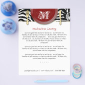 ゼブラ柄のフライヤー ケータリング用品 赤 チラシ (シングル)