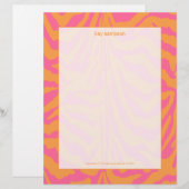 ゼブラ柄のレトロカラー レターヘッド (正面/裏面)