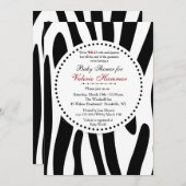 ゼブラ柄の招待状 招待状 (正面/裏面)