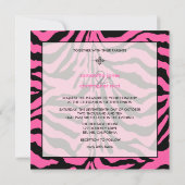 ゼブラ柄の結婚式招待状 招待状 (裏面)