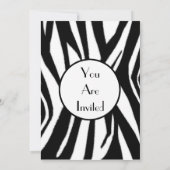 ゼブラ柄パーティー招待状 招待状 (裏面)