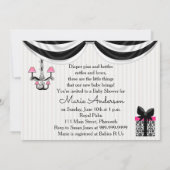 ゼブラ柄ベビーシャワー招待状 招待状 (裏面)