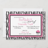 ゼブラ柄＆カップケーキの誕生日 (裏面)