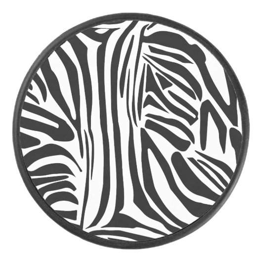 ゼブラ模様 アイスホッケーパック (正面)