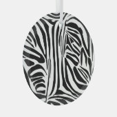 ゼブラ模様 ガラスオーナメント (正面右)