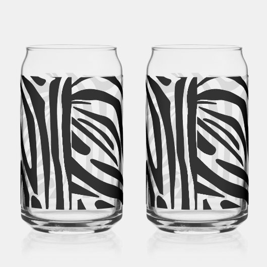 ゼブラ模様 ガラス缶 (右)