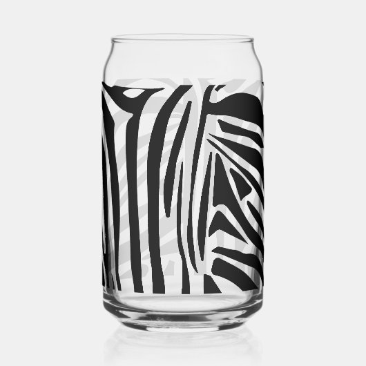 ゼブラ模様 ガラス缶 (左)