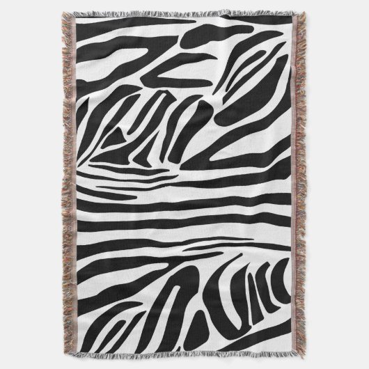 ゼブラ模様 スローブランケット (正面縦)